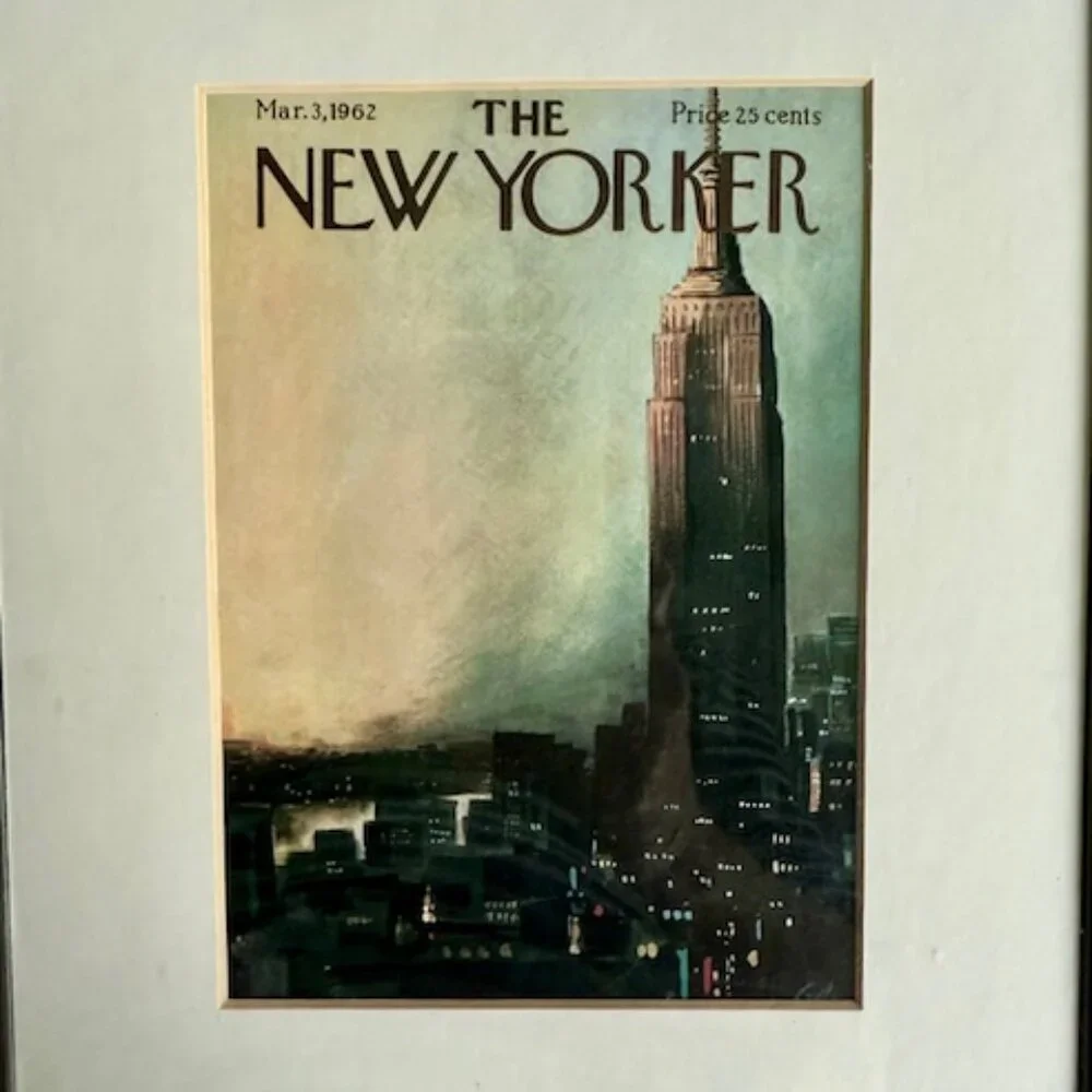 Framed and Matted Artist Rendering of New Yorker Magazine Covers - Picture 4 of 5